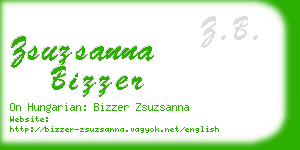 zsuzsanna bizzer business card